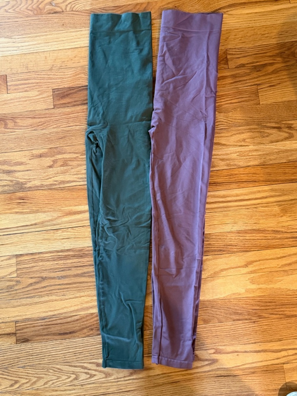 Blanqi postpartum  leggings — Green and Mauve